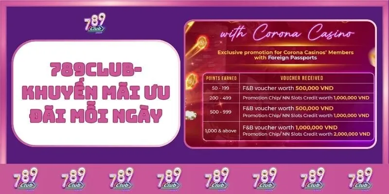 Casino 5 789Club – Khuyến Mãi Ưu Đãi Mỗi Ngày