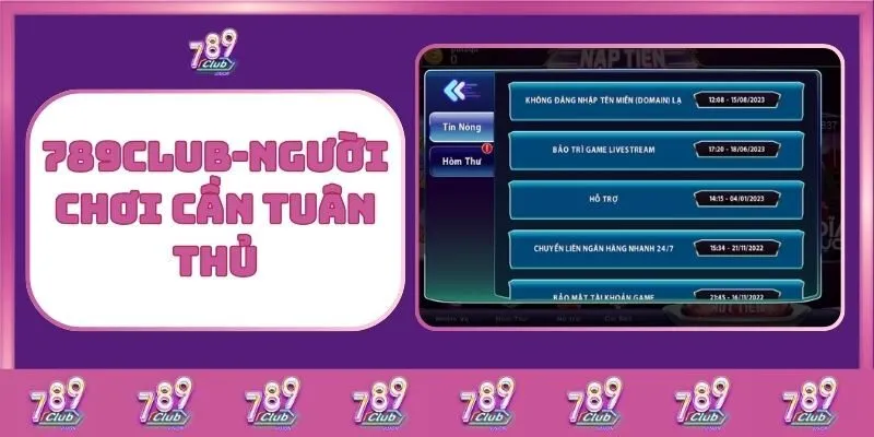 Điều khoản dịch vụ 2 789Club-Người Chơi Cần Tuân Thủ
